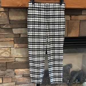 Talbots Black and White Checkered Pants